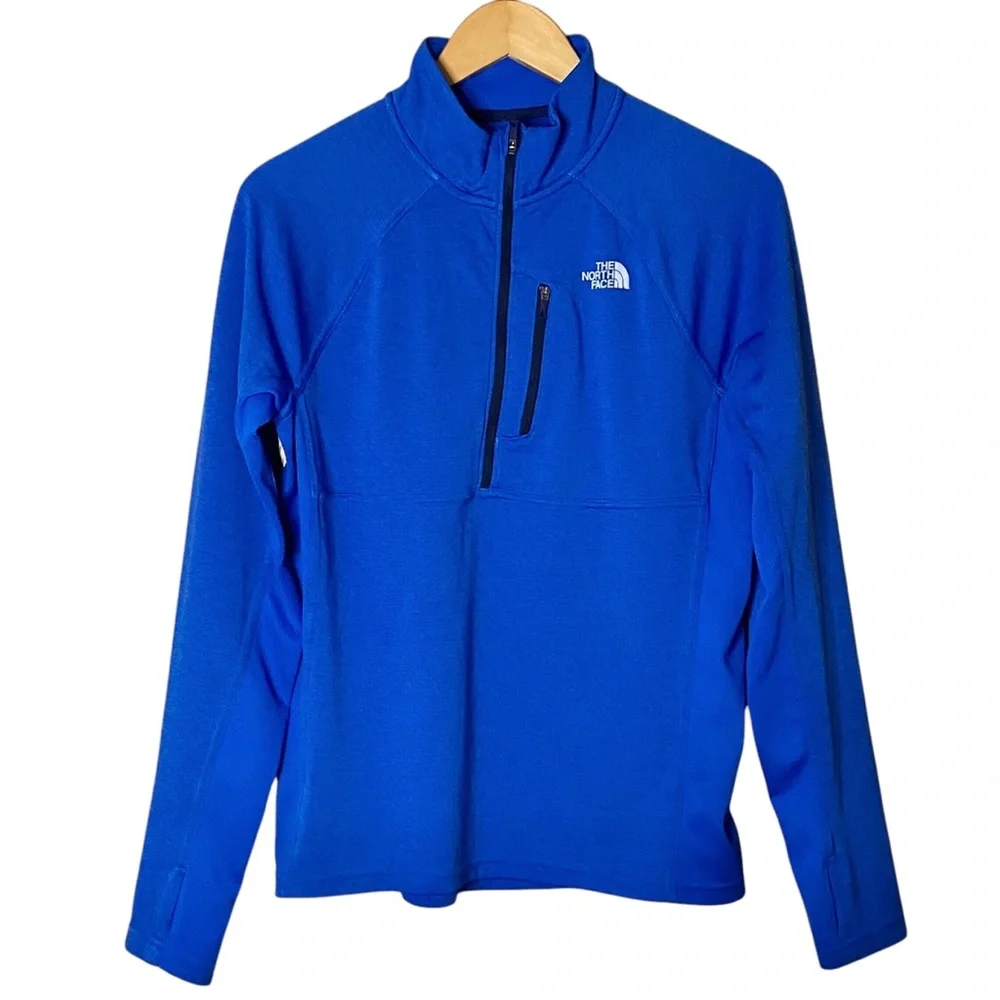 The North Face 1/4 Zip FlashDry Active Pullover Royal Blue Sport Run Men’s S